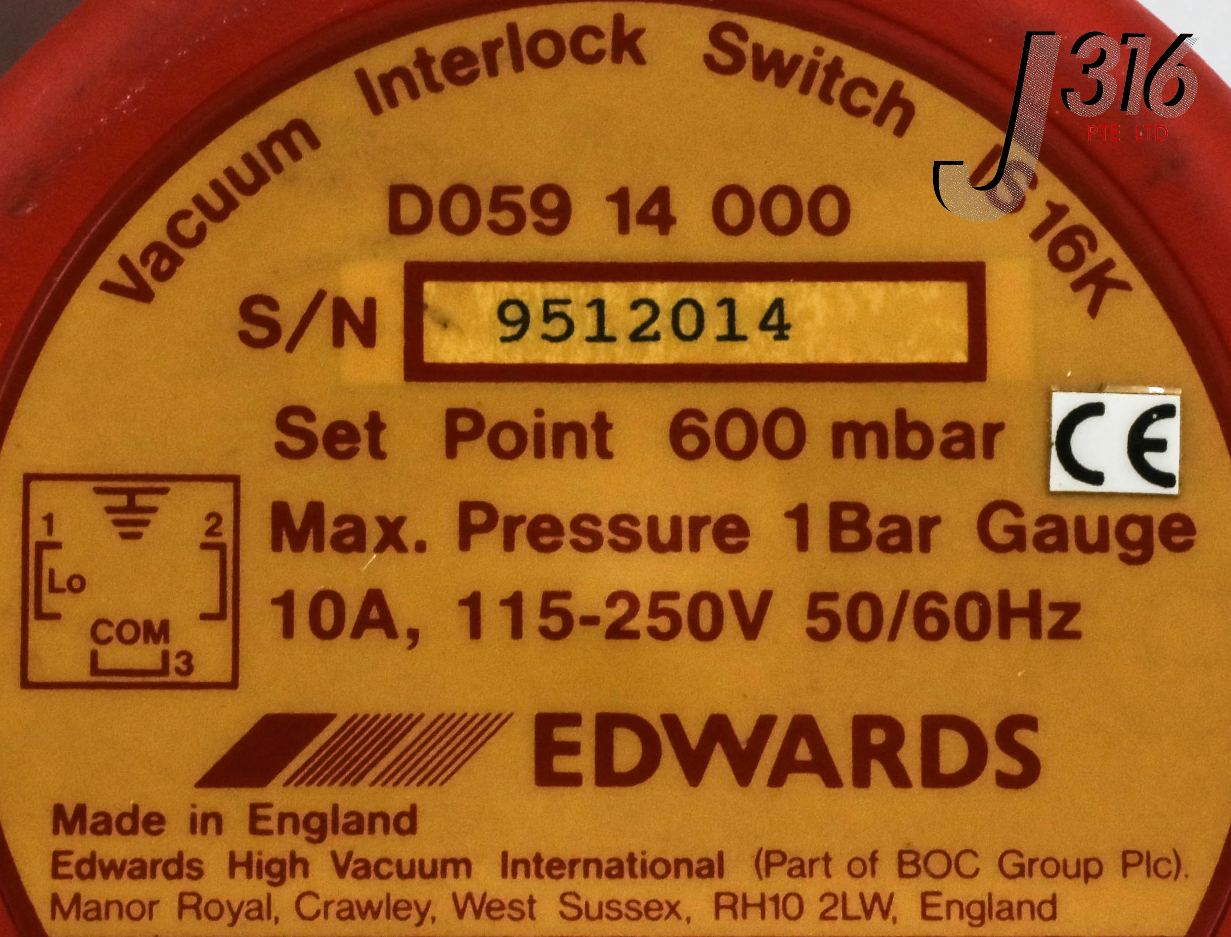 専用ページ④ 14624 BOC EDWARDS VACUUM INTERLOCK SWITCH IS16K | eBay